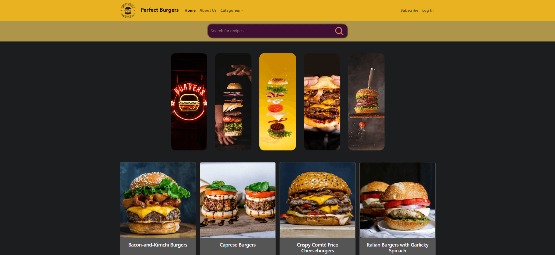 Perfect Burgers Website